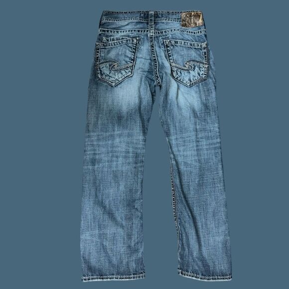 BKE ZAC Straight Leg LightWash Distrssed Jeans Size 30x29 - Picture 6 of 8